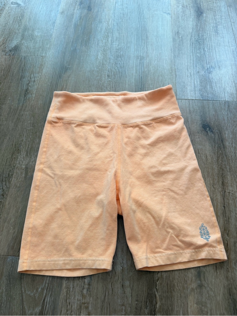 Free People Movement Orange Biker Shorts